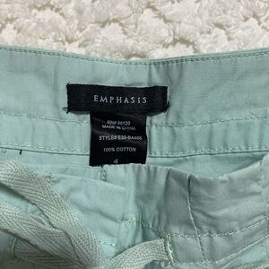 Emphasis Light Green Cotton Shorts. New with out tag